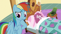 Rainbow Dash worried about Pinkie S6E15