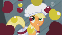 Applejack about to get hit by cherries S2E14