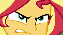 Close-up on Sunset Shimmer's glare EGFF