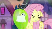 Fluttershy wincing at a ghost balloon S5E21