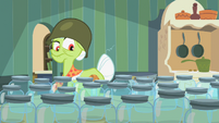 Granny Smith inspecting jars 1 S2E12