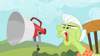 Granny Smith yelling through the megaphone S2E05