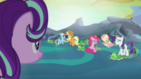 Main ponies freed from their cocoon cages S6E26