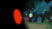 Queen Chrysalis hissing at the shadows S9E8