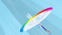 Rainbow Dash doing a sonic rainboom 2 S1E16