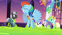 Rainbow Dash stuck in the slime S5E7