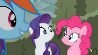 Rarity and Pinkie smiles S2E01
