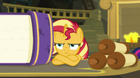 Sunset Shimmer tired of researching EGFF