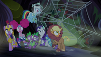 Swamp monster gets stuck in spider web S5E21
