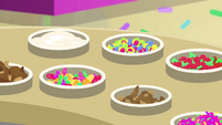 Assorted yogurt toppings on display CYOE18