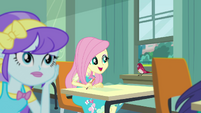 Fluttershy starts talking to Hubert EGDS10