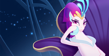 MLP The Movie Hasbro website - Queen Novo unamused