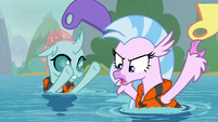 Ocellus and Silverstream remove their helmets S8E9