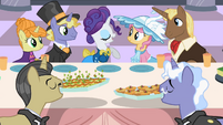 Rarity decides what everypony eats.