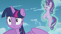 Starlight appears behind Twilight to gloat S5E25