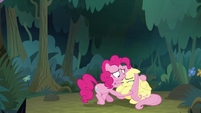 Pinkie Pie hugging Fluttershy S8E13