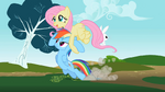 Uh, Fluttershy, I don't think you're carrying her off from the ground.