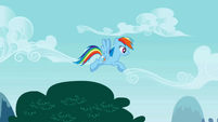 Dash moments before hearing about Pinkie Pie