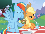 Rainbow Dash y Applejack