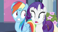 Rarity and Rainbow Dash... well their faces speak for them.