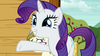 Rarity appears at the CMCs' clubhouse S7E6