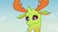 Thorax smiling coyly at his older brother S7E17
