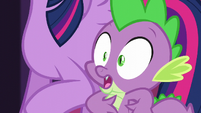 Twilight Sparkle nudges Spike S5E10