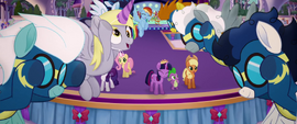 Wonderbolts and Derpy doing aerial choreography MLPTM