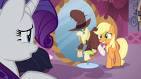 Applejack embarrassed by her dress S03E13