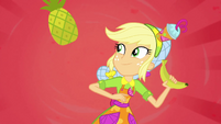 Applejack with a banana and pineapple SS9