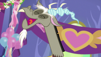 Discord laughing at his own cheese joke S7E1