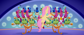 Fluttershy conducting a bird orchestra MLPTM