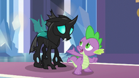 Spike introducing Thorax as his friend S6E16