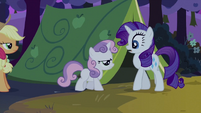 Sweetie Belle backing Rarity up S2E05