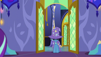 Trixie smirking in the throne room entrance S6E6