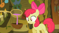 Apple Bloom looking at bowl S2E06