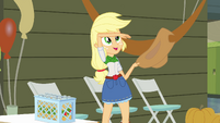 Applejack wiping away sweat EG