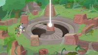 Entrance to Tonatiuh's temple is open S9E21