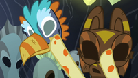 Fluttershy grabbing healer's masks S7E20