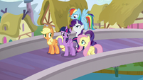 Mane Six with "oh, well" expressions S5E19