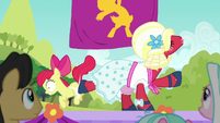 Orchard Blossom accidentally bucks Apple Bloom off stage S5E17