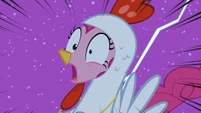 Pinkie freaks out. She could have expected that trick, though.