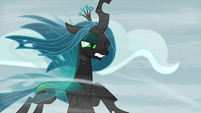 Queen Chrysalis faces the hard winds S9E8