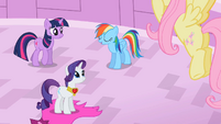 Rarity seems to agree with Rainbow Dash.