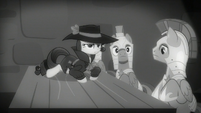 Rarity looks at the other guard S5E15