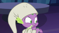 Spike nervously tapping his chin S9E16