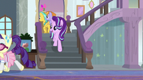 Starlight Glimmer walking down to Rarity S8E17