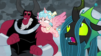 Tirek, Cozy, and Chrysalis look nervous S9E25