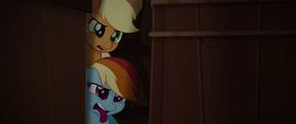 Applejack and Rainbow look disgusted MLPTM