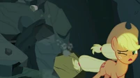 Applejack runs away from falling rocks S7E16.png (597 KB)